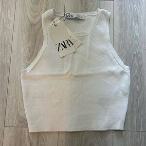 Zara White Crop Top